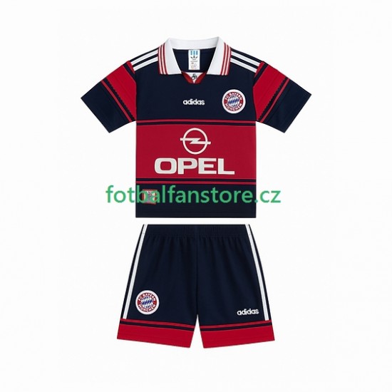 Dětský Retro Domácí Dres FC Bayern Mnichov 1997 1999 Krátký rukáv Dětský Retro Domácí Dres FC Bayern Mnichov 1997 1999 Krátký rukáv