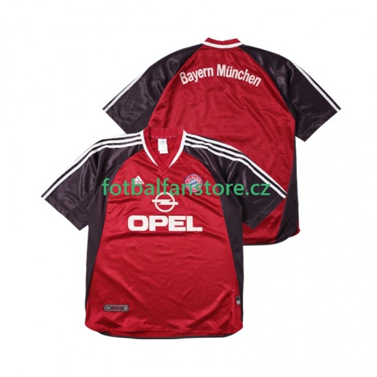 Muži Retro Domácí Dres FC Bayern Mnichov 2001 2002 Krátký rukáv Muži Retro Domácí Dres FC Bayern Mnichov 2001 2002 Krátký rukáv