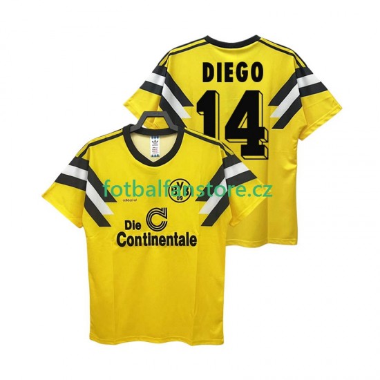 Muži Retro Domácí Dres Borussia Dortmund DIEGO 14 DFB-POKAL 1989 Krátký rukáv