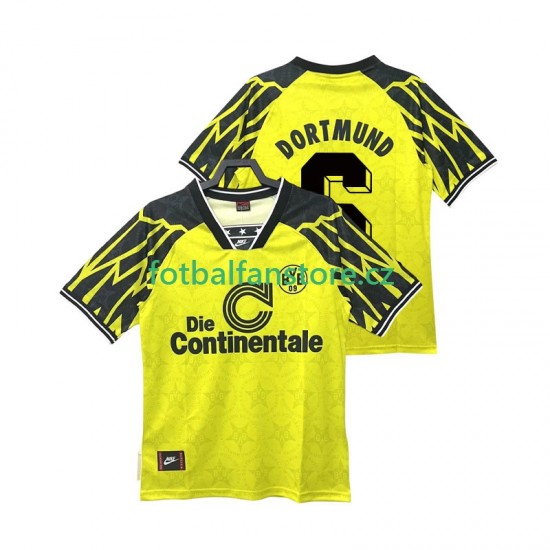 Muži Retro Domácí Dres Borussia Dortmund SAMMER 6 1994 1995 Krátký rukáv