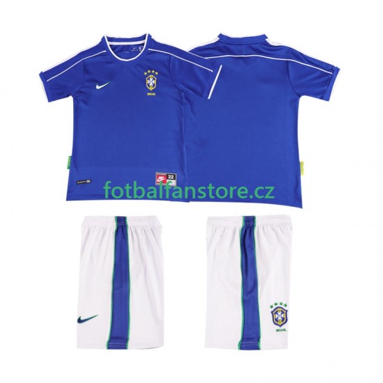 Dětský Retro Venkovní Dres Brazílie 1998 Krátký rukáv