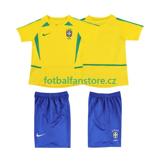Dětský Retro Domácí Dres Brazílie 2002 Krátký rukáv