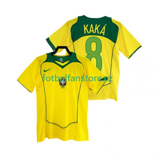 Muži Retro Domácí Dres Brazílie KAKA 8 2004 Krátký rukáv