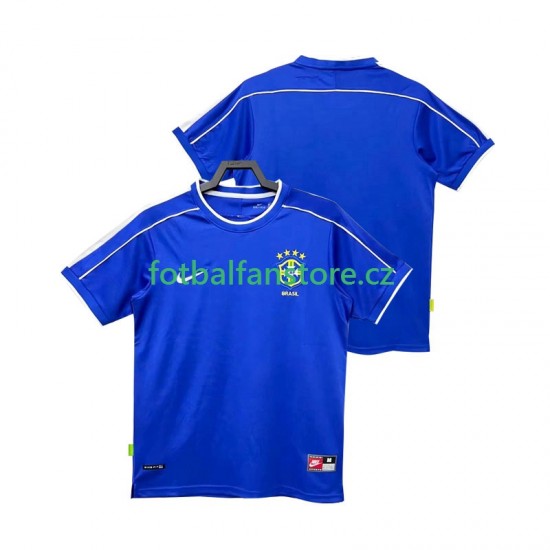 Muži Retro Venkovní Dres Brazílie 1998 Krátký rukáv Muži Retro Venkovní Dres Brazílie 1998 Krátký rukáv