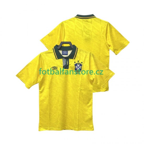 Muži Retro Domácí Dres Brazílie 1991 1993 Krátký rukáv