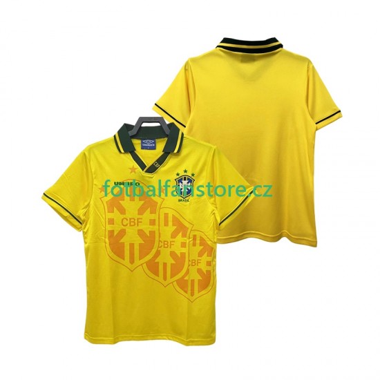 Muži Retro Domácí Dres Brazílie 1994 Krátký rukáv Muži Retro Domácí Dres Brazílie 1994 Krátký rukáv