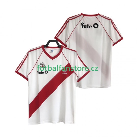 Muži Retro Domácí Dres CA River Plate 1986 Krátký rukáv Muži Retro Domácí Dres CA River Plate 1986 Krátký rukáv