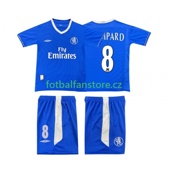 Dětský Retro Domácí Dres Chelsea LAMPARD 8 2003 2005 Krátký rukáv Dětský Retro Domácí Dres Chelsea LAMPARD 8 2003 2005 Krátký rukáv