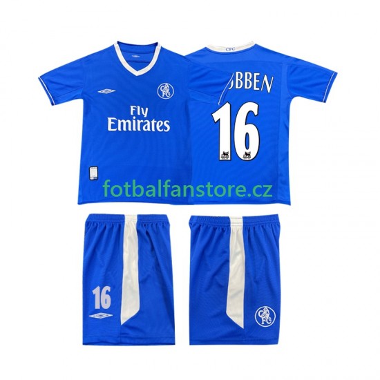 Dětský Retro Domácí Dres Chelsea Robben 16 2003 2005 Krátký rukáv