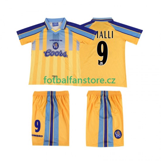 Dětský Retro Venkovní Dres Chelsea VIALLI 9 1995 1997 Krátký rukáv