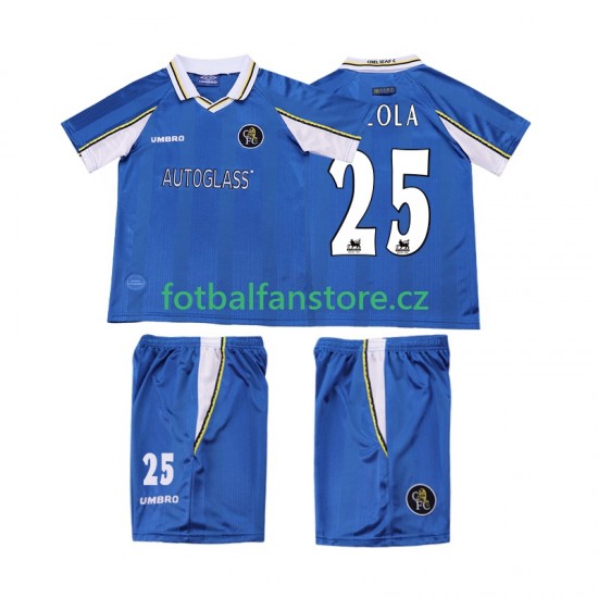 Dětský Retro Domácí Dres Chelsea ZOLA 25 1997 1999 Krátký rukáv