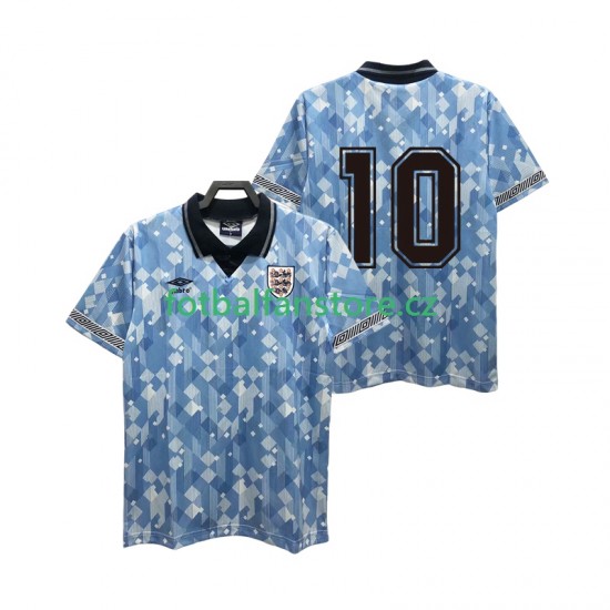 Muži Retro Alternativní Dres Anglie 10 1990 Krátký rukáv