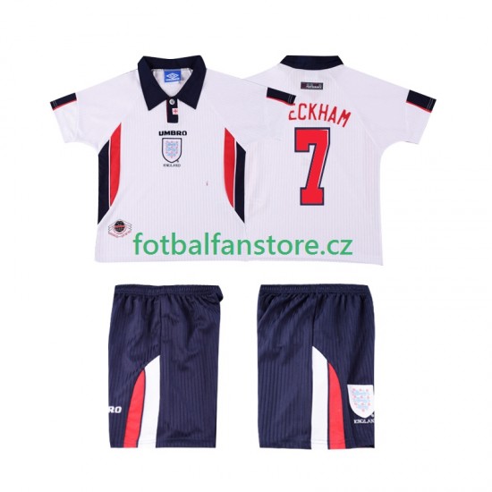 Dětský Retro Domácí Dres Anglie Beckham 7 1998 Krátký rukáv