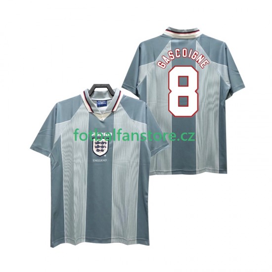 Muži Retro Venkovní Dres Anglie CASCOIGNE 8 1996 Krátký rukáv