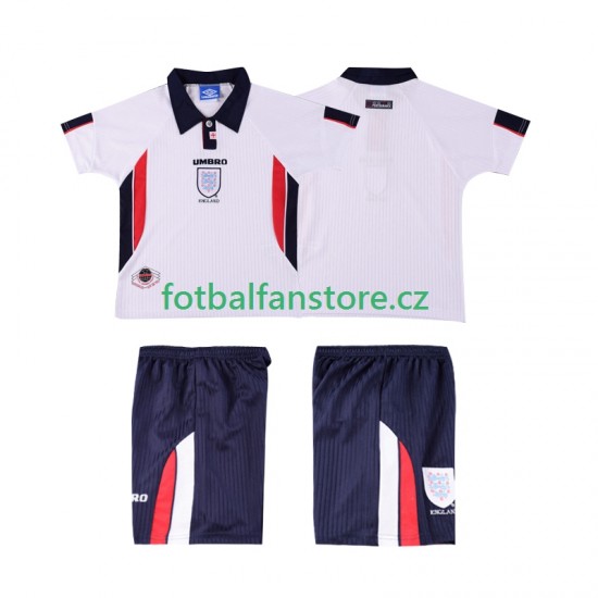 Dětský Retro Domácí Dres Anglie 1998 Krátký rukáv