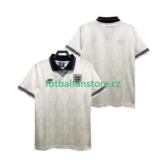 Muži Retro Domácí Dres Anglie 1990 Krátký rukáv