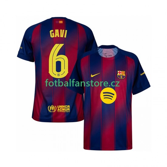 Muži Domácí Dres FC Barcelona Gavi 6 Champions League 2025-2026 Krátký rukáv Muži Domácí Dres FC Barcelona Gavi 6 Champions League 2025-2026 Krátký rukáv