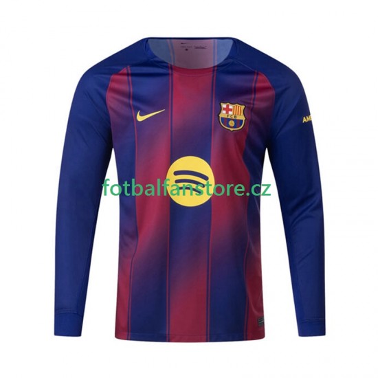 Muži Domácí Dres FC Barcelona 2025-2026 Dlouhými Rukávy Muži Domácí Dres FC Barcelona 2025-2026 Dlouhými Rukávy