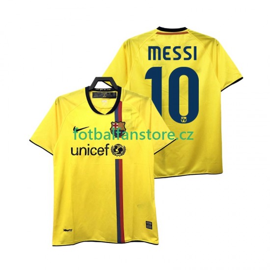 Muži Retro Venkovní Dres FC Barcelona Lionel Messi 10 2008 2009 Krátký rukáv
