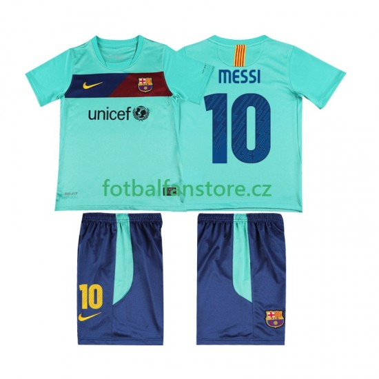 Dětský Retro Venkovní Dres FC Barcelona Lionel Messi 10 2010 2011 Krátký rukáv