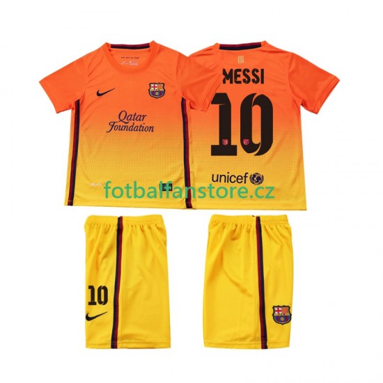 Dětský Retro Venkovní Dres FC Barcelona Lionel Messi 10 2012 2013 Krátký rukáv Dětský Retro Venkovní Dres FC Barcelona Lionel Messi 10 2012 2013 Krátký rukáv