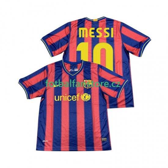 Muži Retro Domácí Dres FC Barcelona Lionel Messi 10 2009 2010 Krátký rukáv