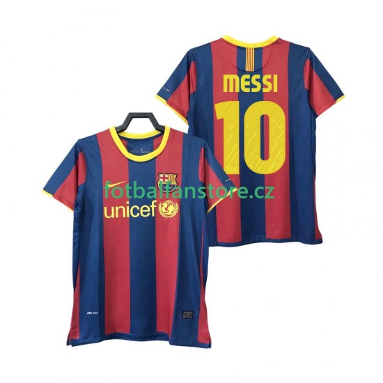 Muži Retro Domácí Dres FC Barcelona Lionel Messi 10 2010 2011 Krátký rukáv