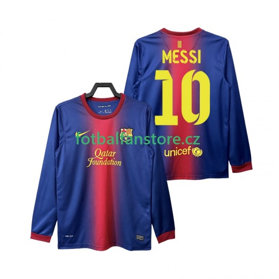 Muži Retro Domácí Dres FC Barcelona Lionel Messi 10 2012 2013 Dlouhými Rukávy Muži Retro Domácí Dres FC Barcelona Lionel Messi 10 2012 2013 Dlouhými Rukávy
