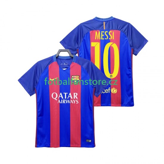Muži Retro Domácí Dres FC Barcelona Lionel Messi 10 2016 2017 Krátký rukáv