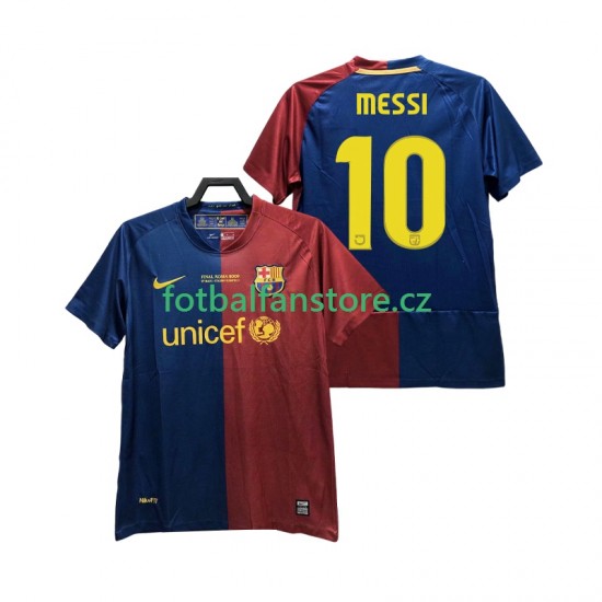 Muži Retro Domácí Dres FC Barcelona Lionel Messi 10 Champions League 2008 2009 Krátký rukáv Muži Retro Domácí Dres FC Barcelona Lionel Messi 10 Champions League 2008 2009 Krátký rukáv