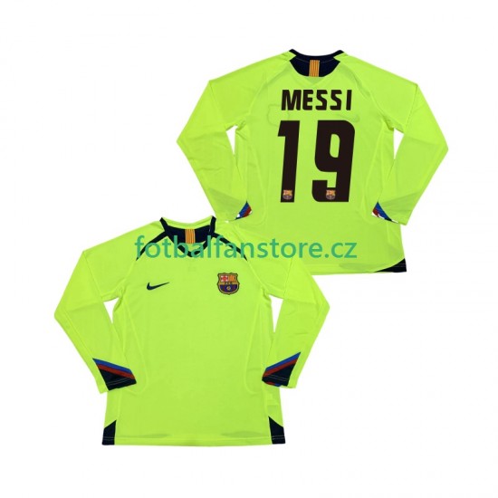 Muži Retro Venkovní Dres FC Barcelona Lionel Messi 19 2005 2006 Dlouhými Rukávy