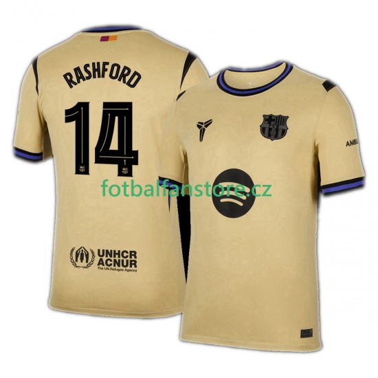 Muži Venkovní Dres FC Barcelona Marcus Rashford 14 UCL 2025-2026 Krátký rukáv Muži Venkovní Dres FC Barcelona Marcus Rashford 14 UCL 2025-2026 Krátký rukáv