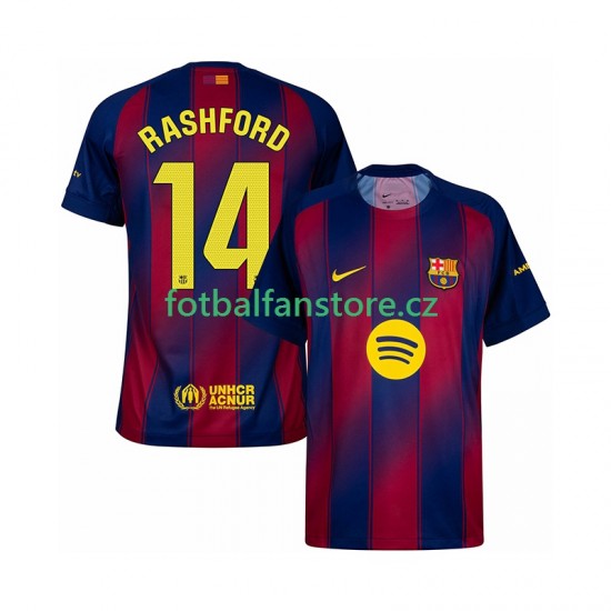 Muži Domácí Dres FC Barcelona Marcus Rashford 14 2025-2026 Krátký rukáv Muži Domácí Dres FC Barcelona Marcus Rashford 14 2025-2026 Krátký rukáv
