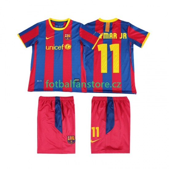 Dětský Retro Domácí Dres FC Barcelona Neymar JR 11 2010 2011 Krátký rukáv