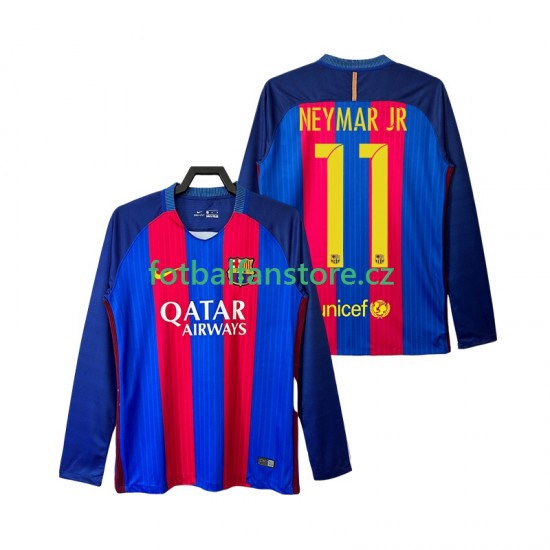 Muži Retro Domácí Dres FC Barcelona Neymar JR 11 2016 2017 Dlouhými Rukávy