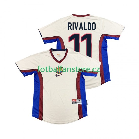 Muži Retro Venkovní Dres FC Barcelona RIVALDO 11 1998 1999 Krátký rukáv Muži Retro Venkovní Dres FC Barcelona RIVALDO 11 1998 1999 Krátký rukáv