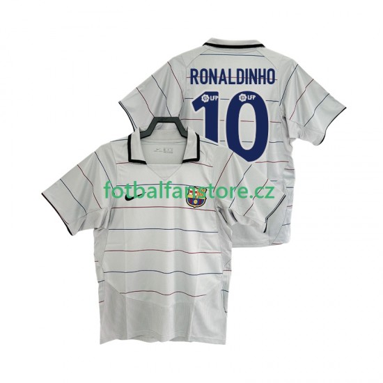 Muži Retro Venkovní Dres FC Barcelona RONALDINHO 10 2003 2004 Krátký rukáv