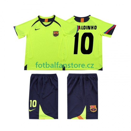 Dětský Retro Venkovní Dres FC Barcelona RONALDINHO 10 2005 2006 Krátký rukáv