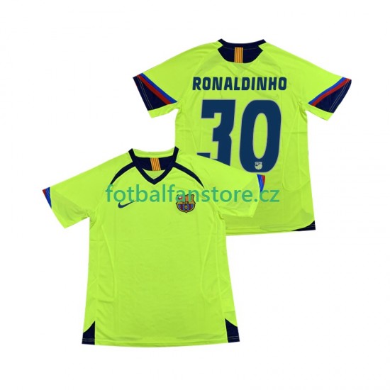 Muži Retro Venkovní Dres FC Barcelona RONALDINHO 30 2005 2006 Krátký rukáv