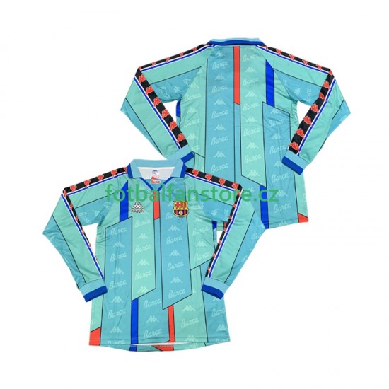 Muži Retro Venkovní Dres FC Barcelona 1996 1997 Dlouhými Rukávy Muži Retro Venkovní Dres FC Barcelona 1996 1997 Dlouhými Rukávy