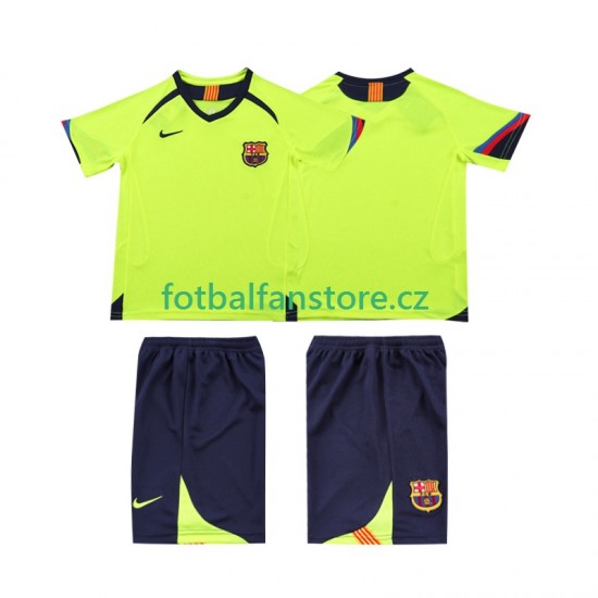 Dětský Retro Venkovní Dres FC Barcelona 2005 2006 Krátký rukáv