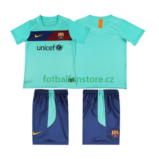 Dětský Retro Venkovní Dres FC Barcelona 2010 2011 Krátký rukáv