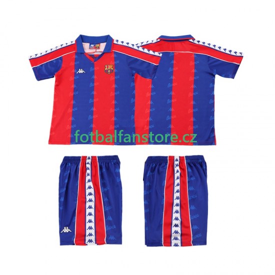 Dětský Retro Domácí Dres FC Barcelona 1992 1995 Krátký rukáv