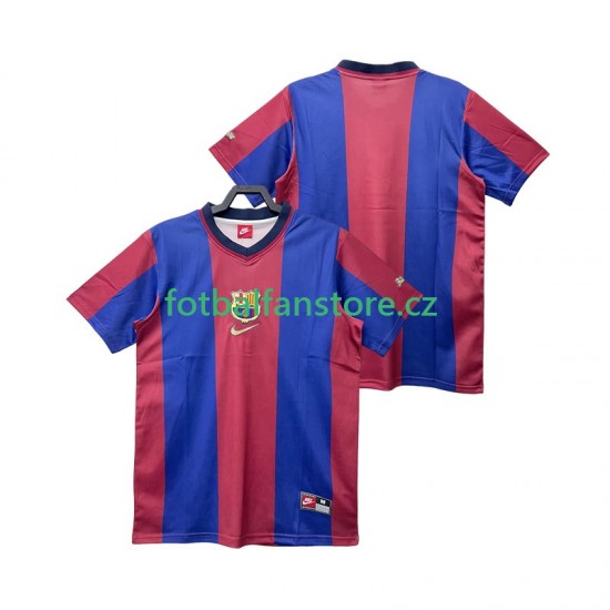 Muži Retro Domácí Dres FC Barcelona 1998 1999 Krátký rukáv