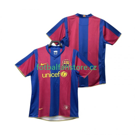 Muži Retro Domácí Dres FC Barcelona 2007 2008 Krátký rukáv