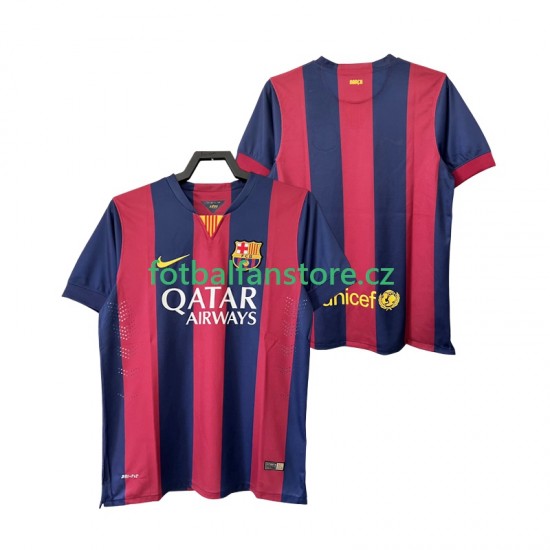 Muži Retro Domácí Dres FC Barcelona 2014 2015 Krátký rukáv