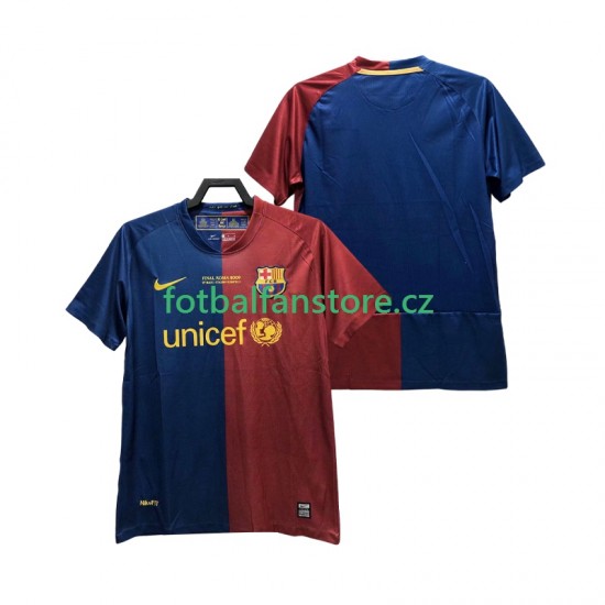 Muži Retro Domácí Dres FC Barcelona Champions League 2008 2009 Krátký rukáv Muži Retro Domácí Dres FC Barcelona Champions League 2008 2009 Krátký rukáv