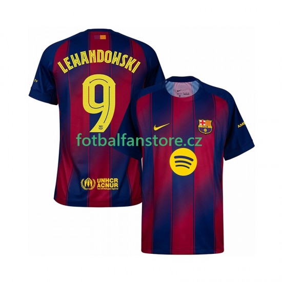 Muži Domácí Dres FC Barcelona Robert Lewandowski 9 Champions League 2025-2026 Krátký rukáv