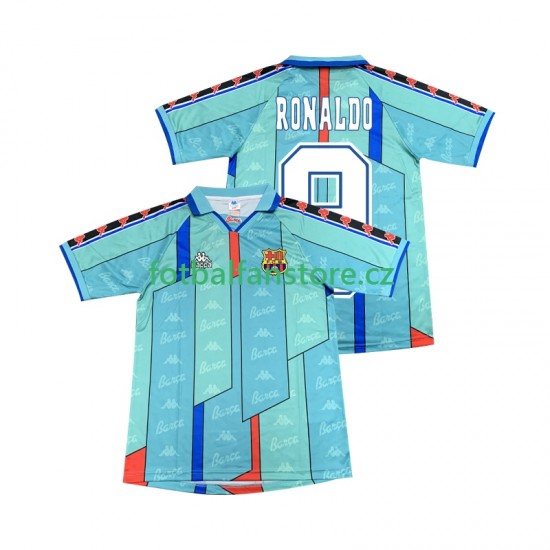Muži Retro Venkovní Dres FC Barcelona Ronaldo 9 1996 1997 Krátký rukáv Muži Retro Venkovní Dres FC Barcelona Ronaldo 9 1996 1997 Krátký rukáv