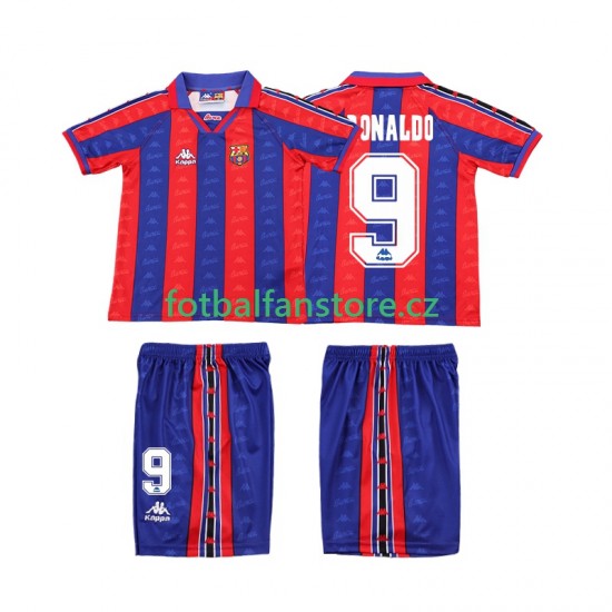 Dětský Retro Domácí Dres FC Barcelona Ronaldo 1996 1997 Krátký rukáv